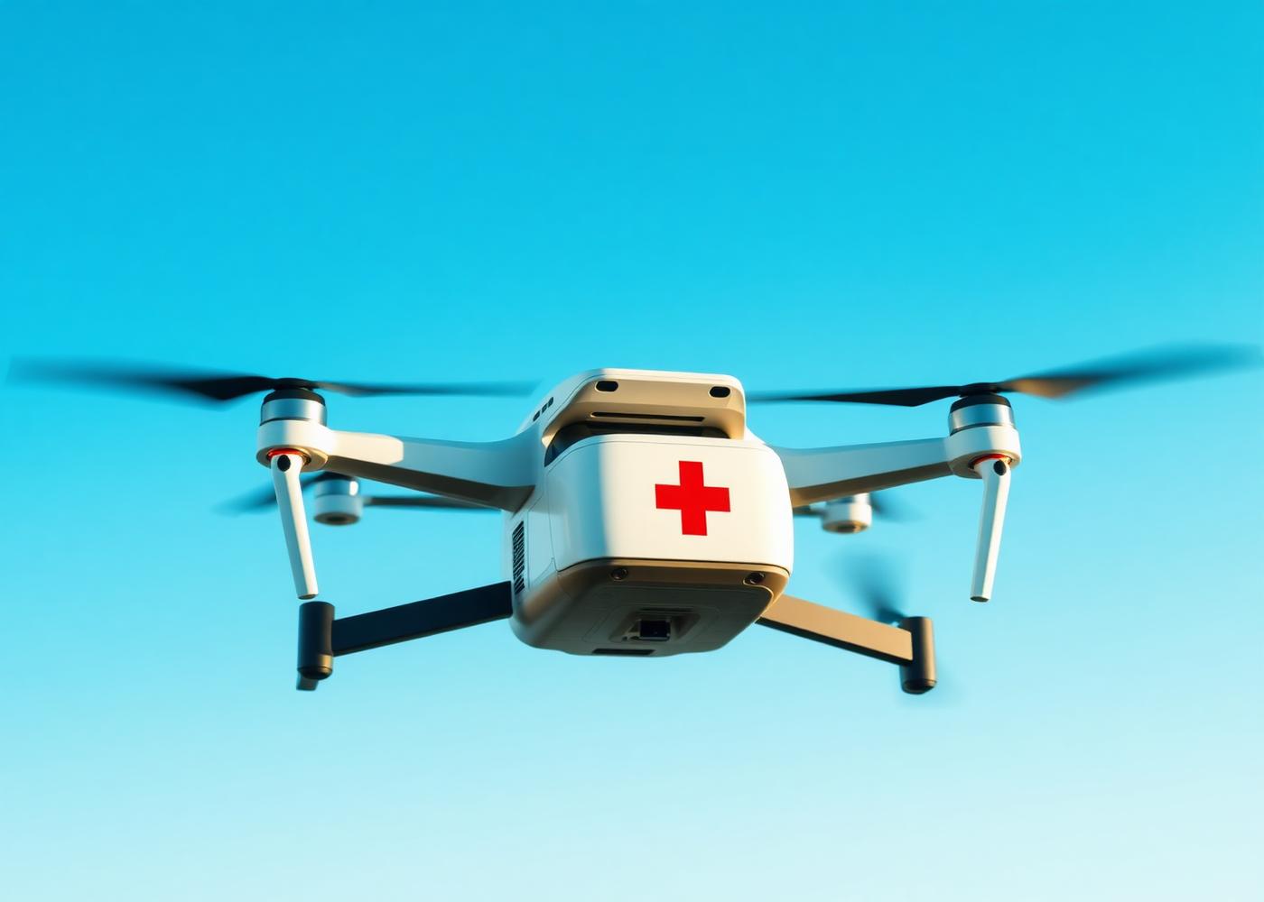 Ultima Ratio medical drone carrying an emergency care pod